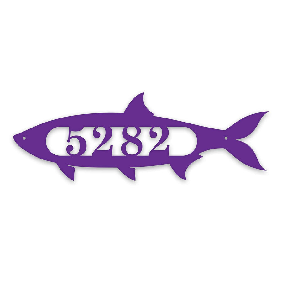 Fish Personalized Address Metal Sign