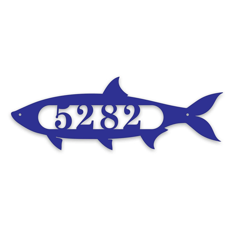Fish Personalized Address Metal Sign
