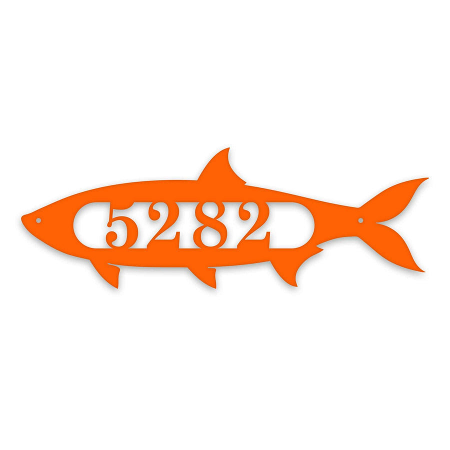 Fish Personalized Address Metal Sign