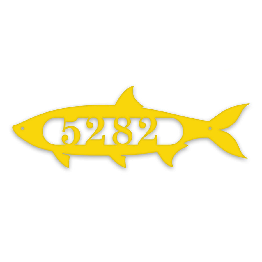 Fish Personalized Address Metal Sign