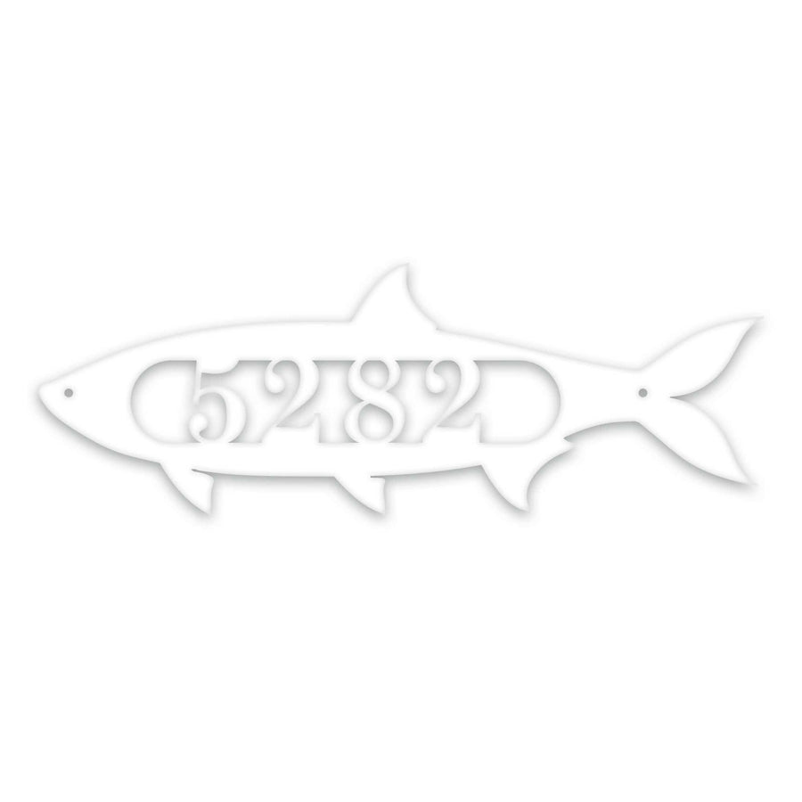 Fish Personalized Address Metal Sign
