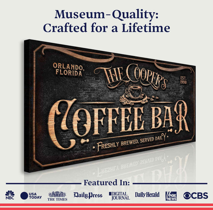 Personalized Coffee Bar Sign V 1