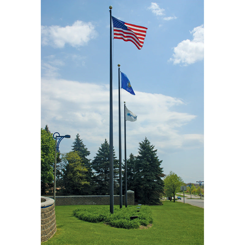 Aluminum Flagpole - External Rope - Heavy Duty, Lifetime Warranty - Made in USA