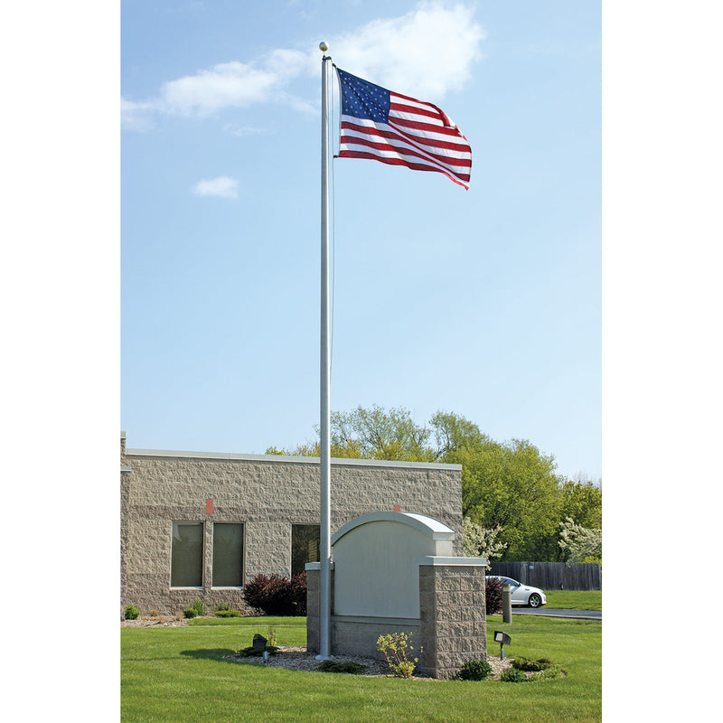 Aluminum Flagpole - External Rope - Heavy Duty, Lifetime Warranty - Made in USA