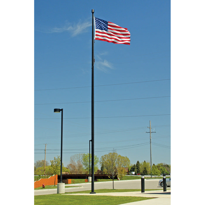 Aluminum Flagpole - Internal Cable Winch - Heavy Duty, Lifetime Warranty - Made in USA