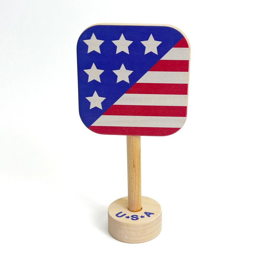 Flag Wooden Baby Rattle – Grasp & Giggle
