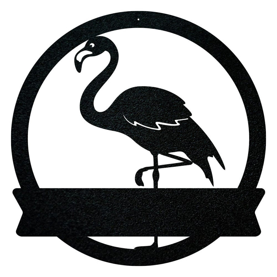 Flamingo Monogram Metal Sign