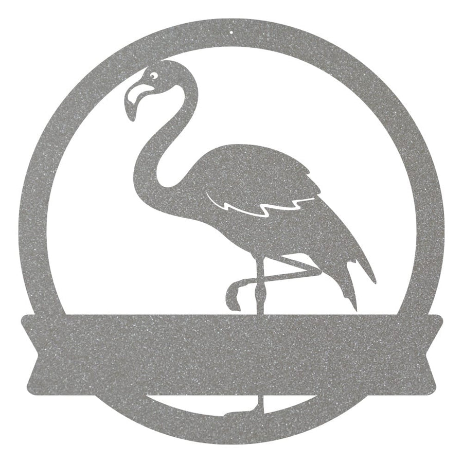 Flamingo Monogram Metal Sign