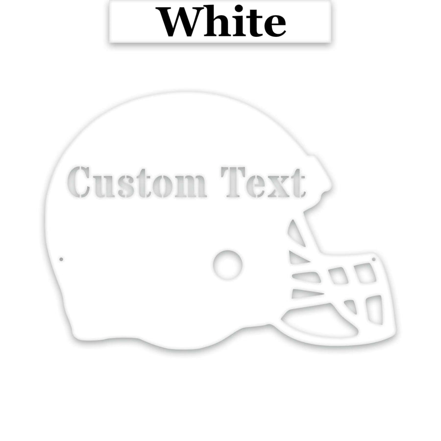 Football Helmet Personalized Metal Sign - Custom Football Decor | Durable Outdoor Wall Art
