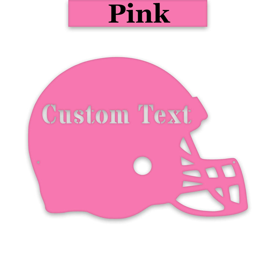 Football Helmet Personalized Metal Sign - Custom Football Decor | Durable Outdoor Wall Art