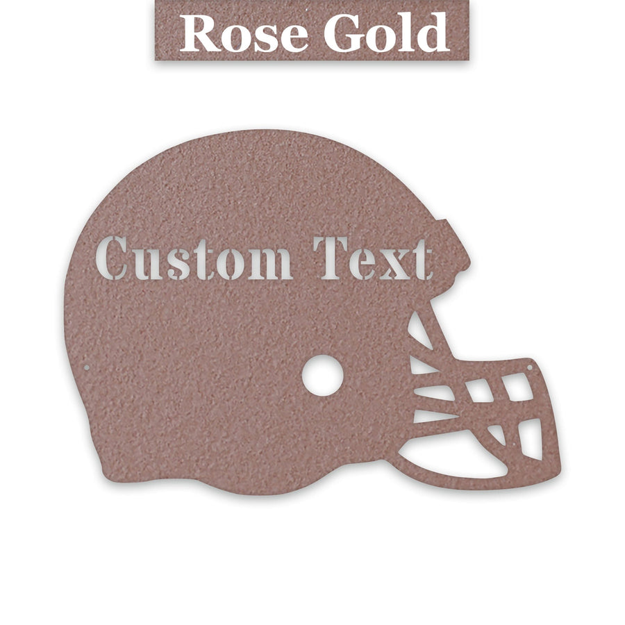 Football Helmet Personalized Metal Sign - Custom Football Decor | Durable Outdoor Wall Art