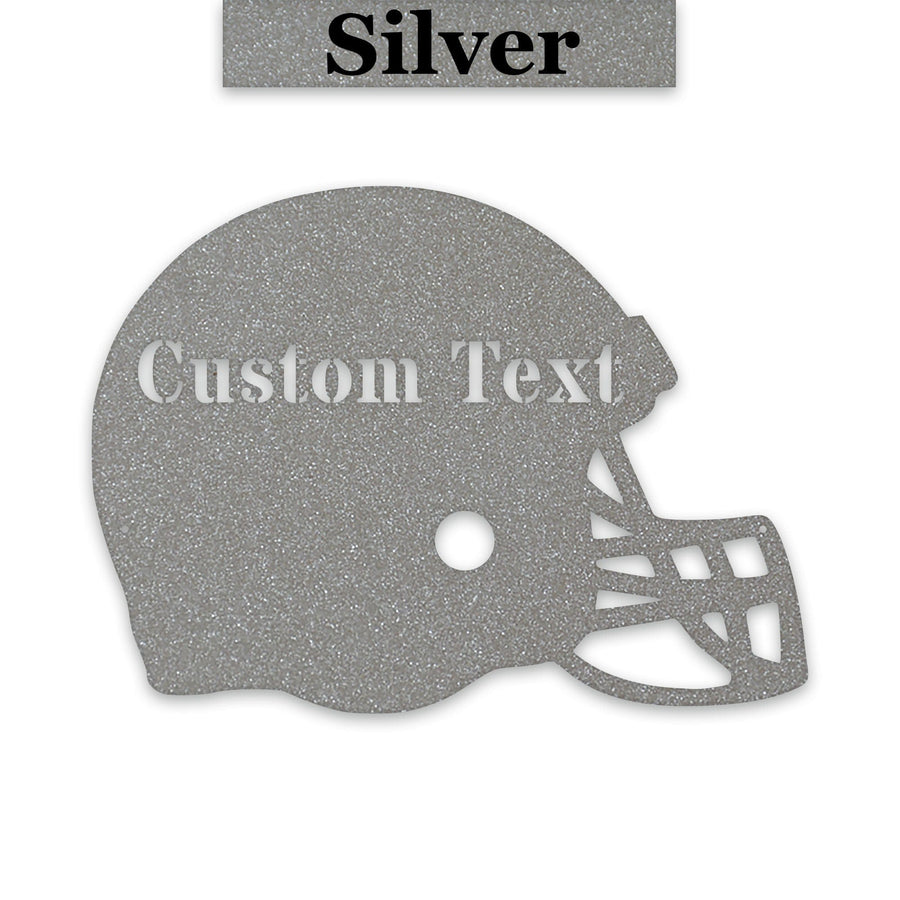 Football Helmet Personalized Metal Sign - Custom Football Decor | Durable Outdoor Wall Art