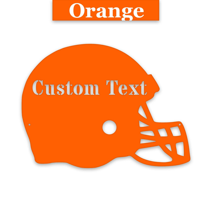 Football Helmet Personalized Metal Sign - Custom Football Decor | Durable Outdoor Wall Art