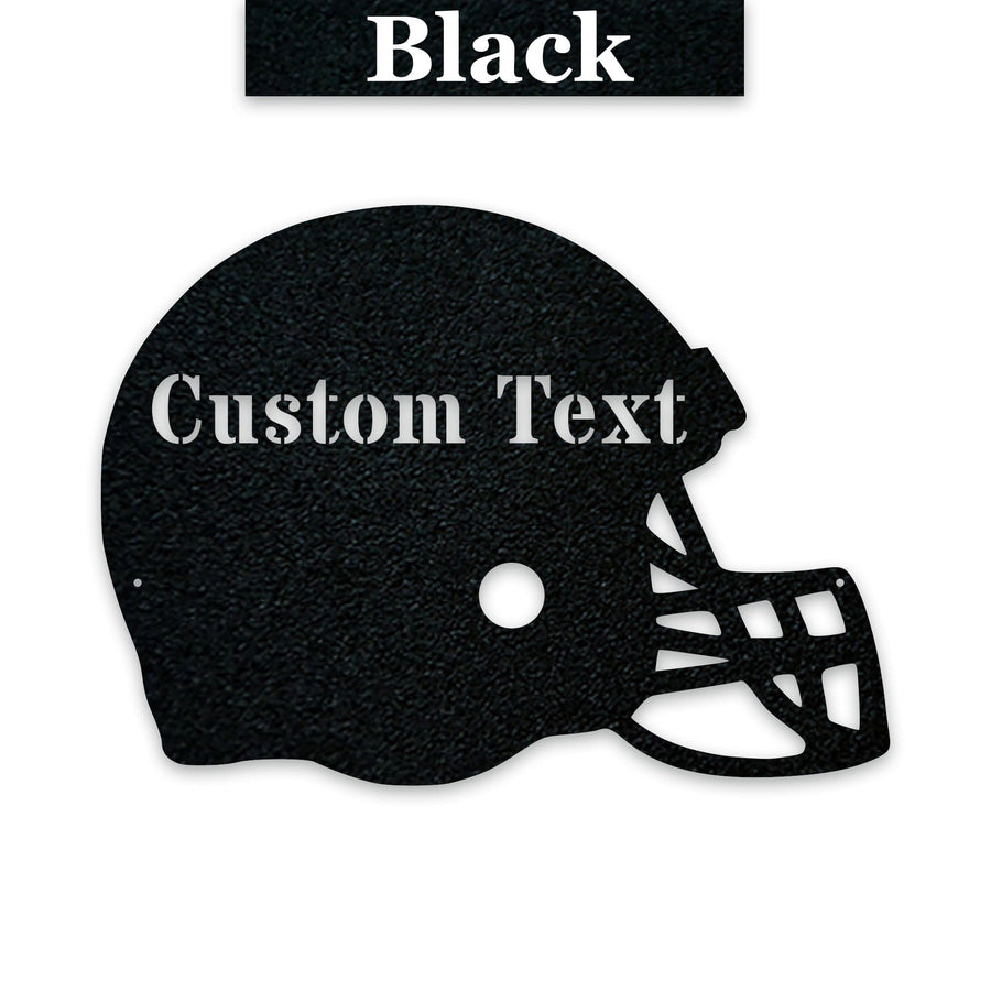 Football Helmet Personalized Metal Sign - Custom Football Decor | Durable Outdoor Wall Art