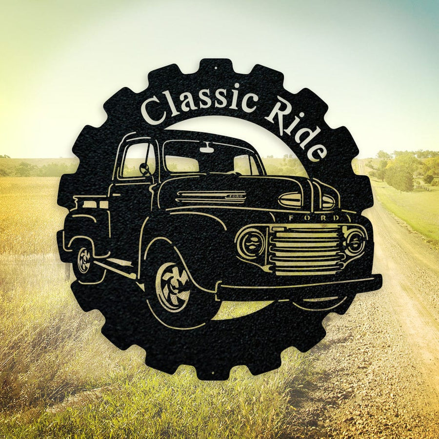 Ford Classic Truck - Metal Car Collection Sign