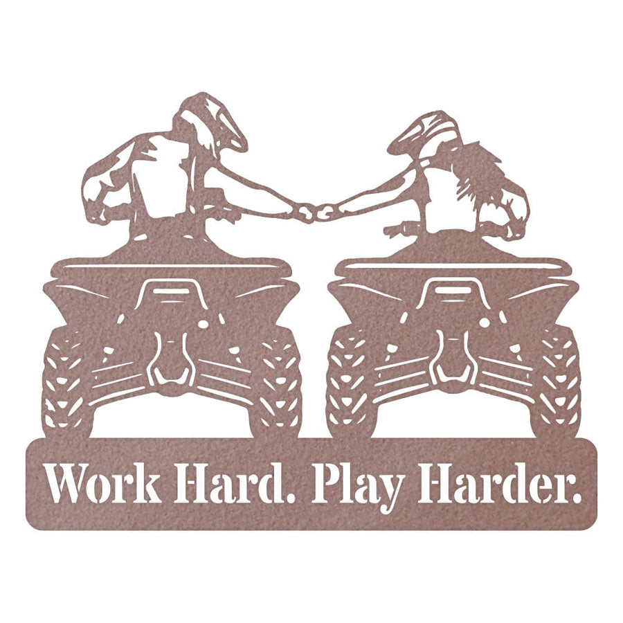 Four Wheeler Couple Monogram - Monogram Metal Sign