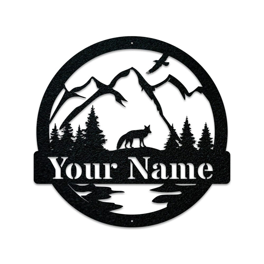 Fox Monogram - Metal Sign