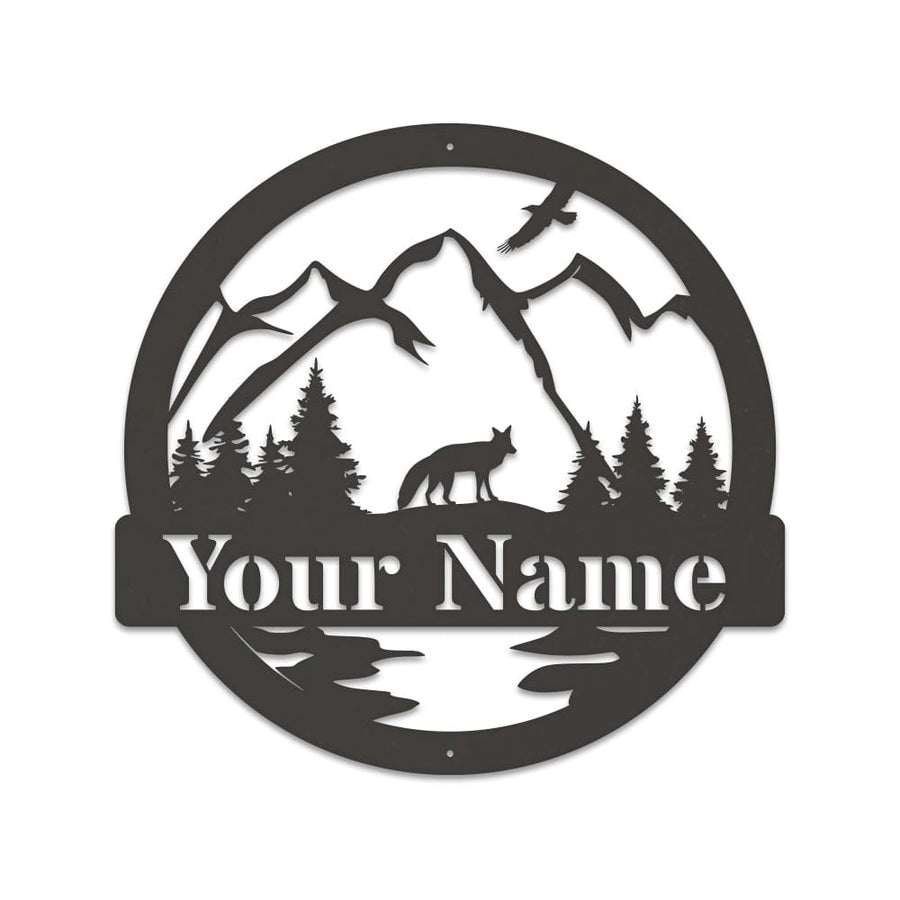 Fox Monogram - Metal Sign