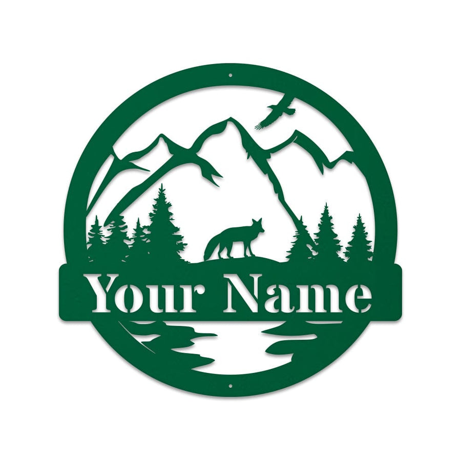 Fox Monogram - Metal Sign