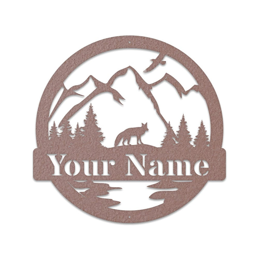 Fox Monogram - Metal Sign