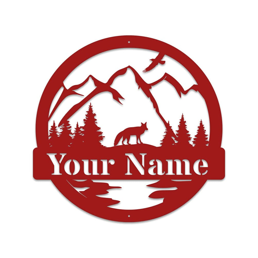 Fox Monogram - Metal Sign