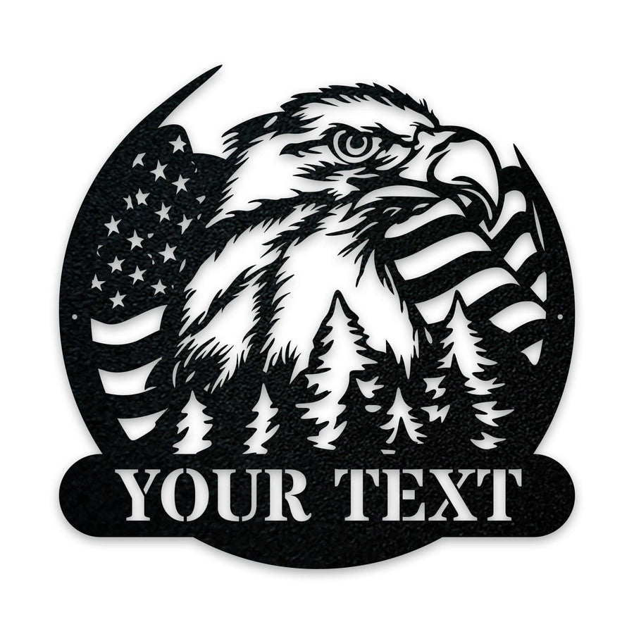 Freedom Eagle Personalized Metal Sign