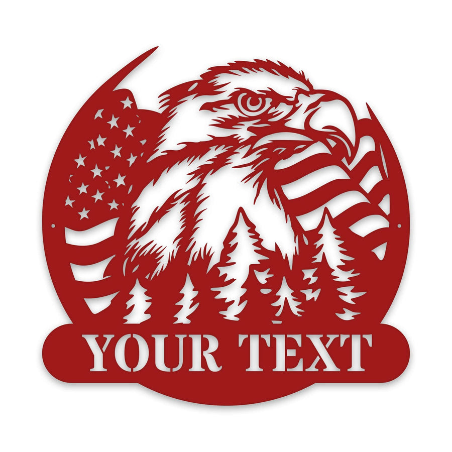 Freedom Eagle Personalized Metal Sign