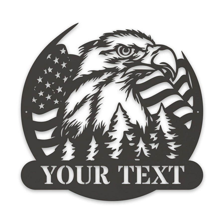 Freedom Eagle Personalized Metal Sign