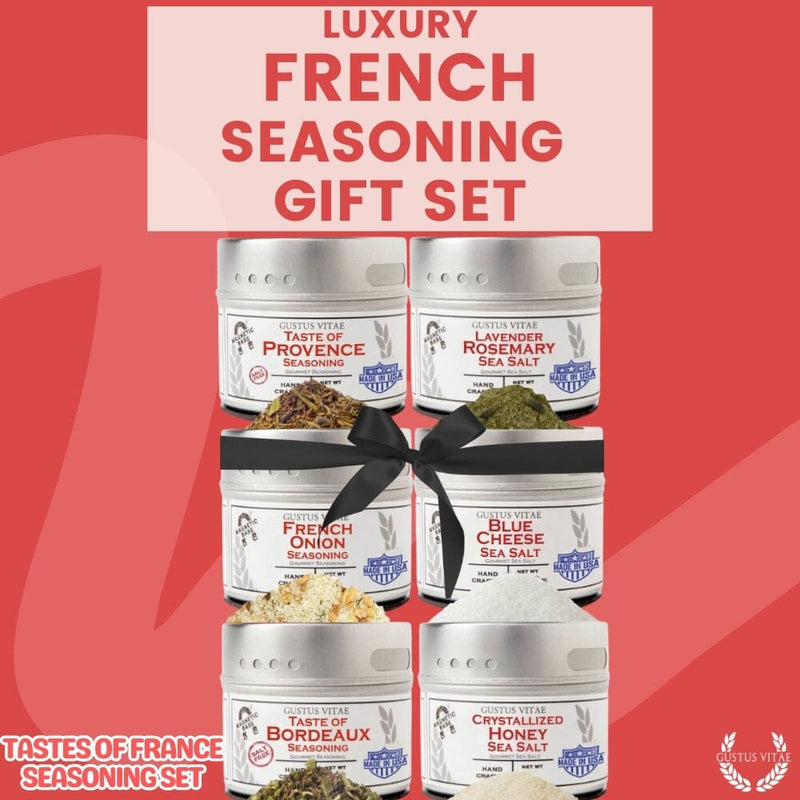 French Seasoning Gift Set - Tastes of France - Artisanal Spice Blends Six Pack Collections & Gift Sets Gustus Vitae