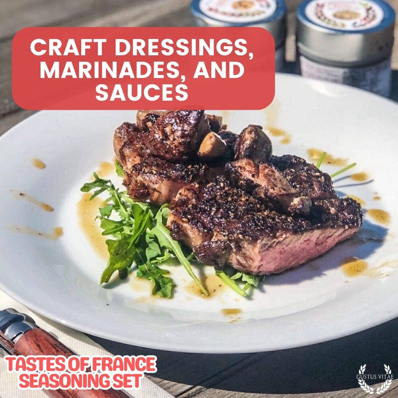French Seasoning Gift Set - Tastes of France - Artisanal Spice Blends Six Pack Collections & Gift Sets Gustus Vitae