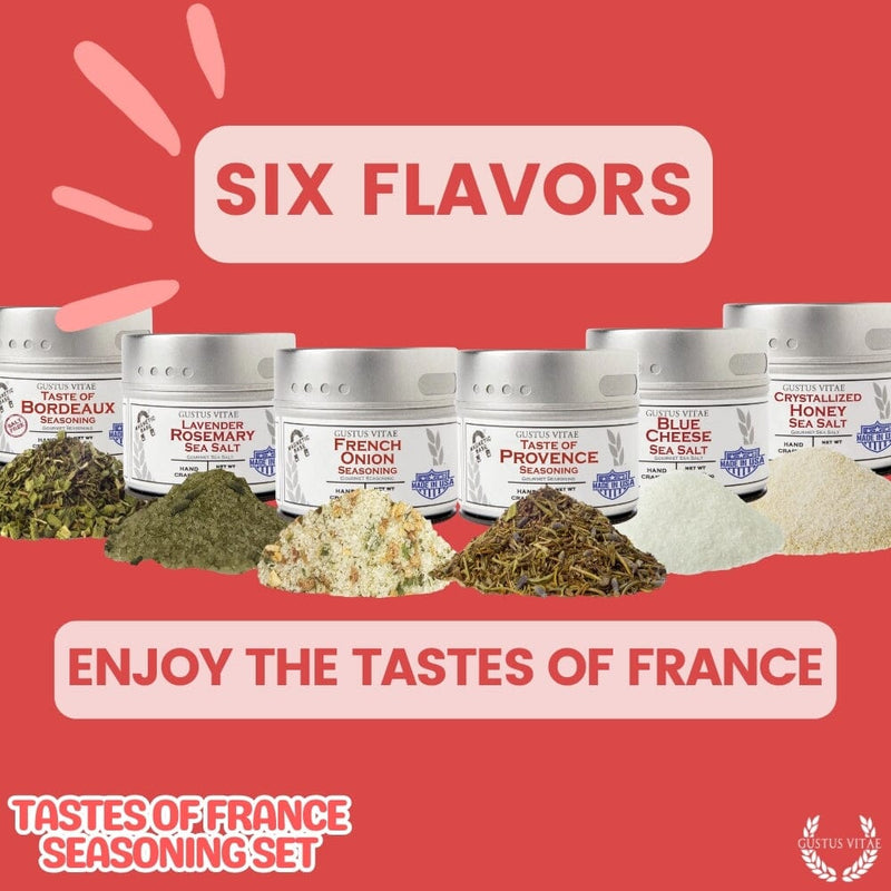 French Seasoning Gift Set - Tastes of France - Artisanal Spice Blends Six Pack Collections & Gift Sets Gustus Vitae