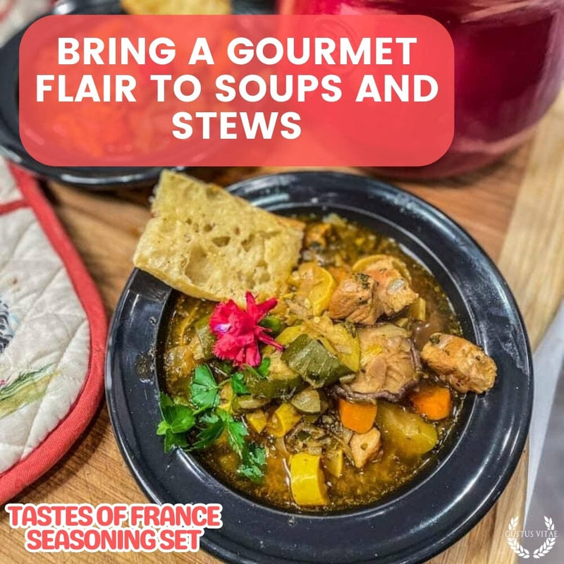 French Seasoning Gift Set - Tastes of France - Artisanal Spice Blends Six Pack Collections & Gift Sets Gustus Vitae