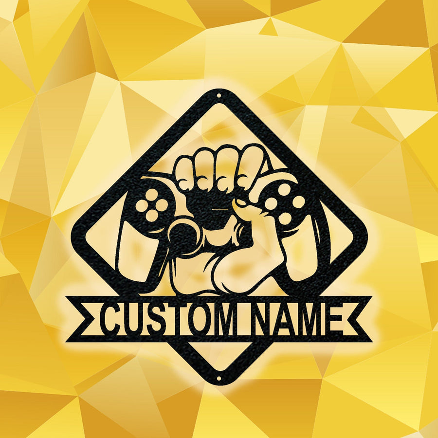 Game Controller Metal Sign