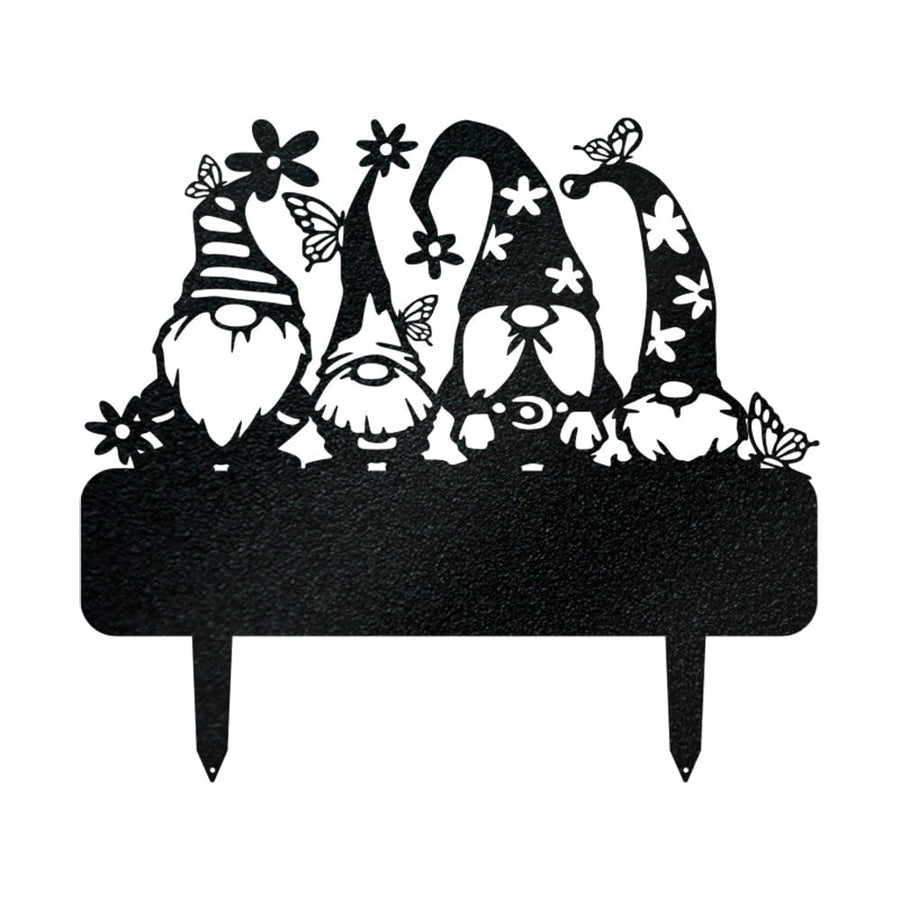 Garden Gnome Monogram - Metal Yard Signs