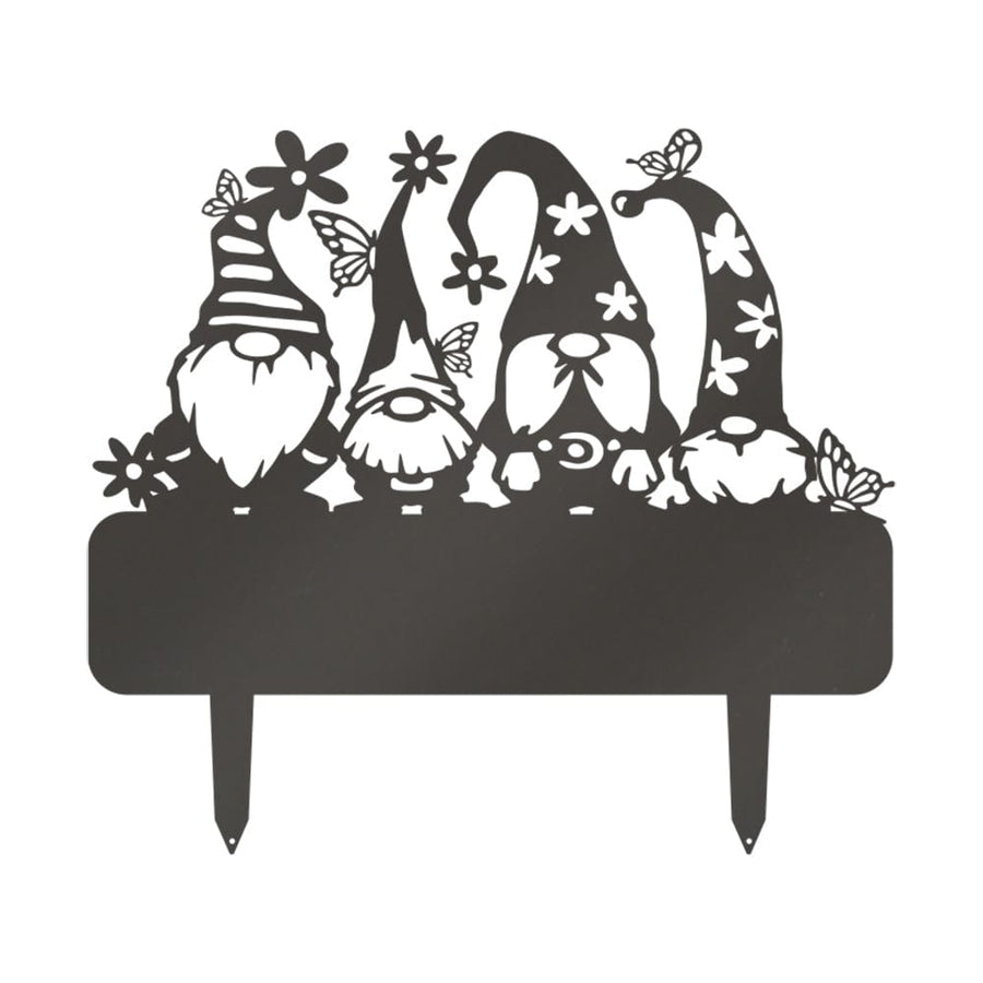 Garden Gnome Monogram - Metal Yard Signs