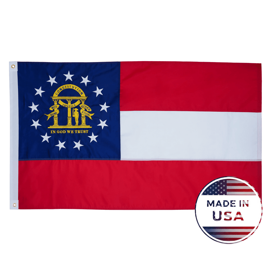 Georgia State Flag shown flat
