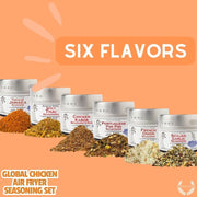 Global Chicken Air Fryer Seasoning Set - Artisanal Spice Blends Six Pack Collections & Gift Sets Gustus Vitae