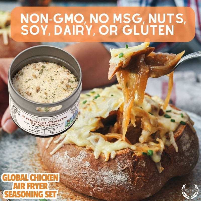 Global Chicken Air Fryer Seasoning Set - Artisanal Spice Blends Six Pack Collections & Gift Sets Gustus Vitae