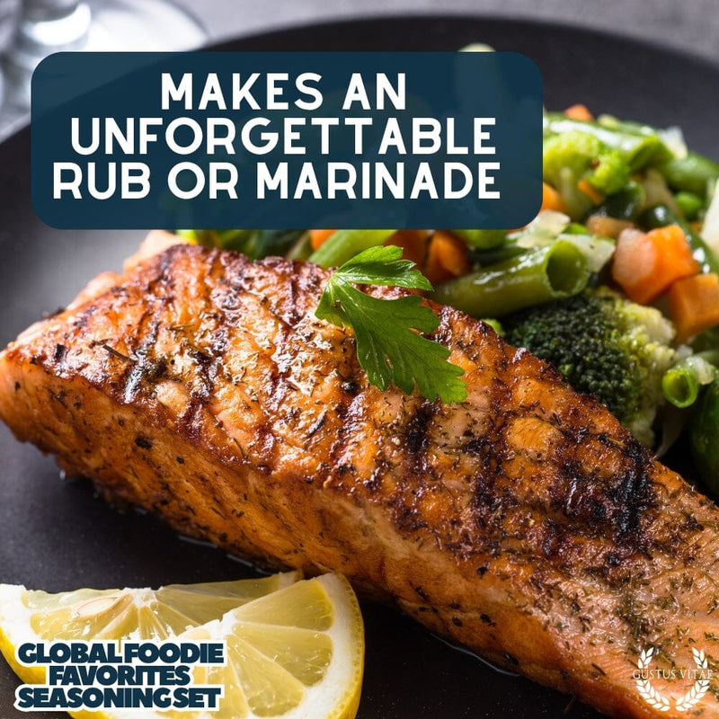Global Foodie Favorites | World-Spanning 6 Pack Collection | Authentic Gourmet Seasonings and Spice Blends Collections & Gift Sets Gustus Vitae