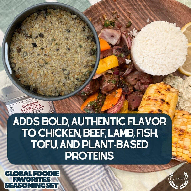 Global Foodie Favorites | World-Spanning 6 Pack Collection | Authentic Gourmet Seasonings and Spice Blends Collections & Gift Sets Gustus Vitae