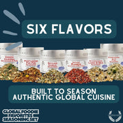 Global Foodie Favorites | World-Spanning 6 Pack Collection | Authentic Gourmet Seasonings and Spice Blends Collections & Gift Sets Gustus Vitae