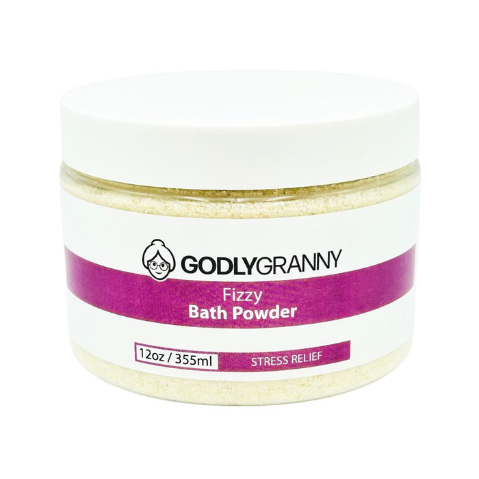 Calming Fizzy Bath Powder, 12 oz packaging