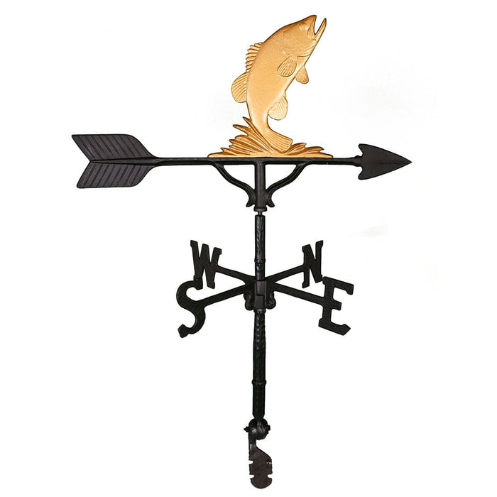 Bass Fishing 32" Weathervane | Patriot Forged in the USA