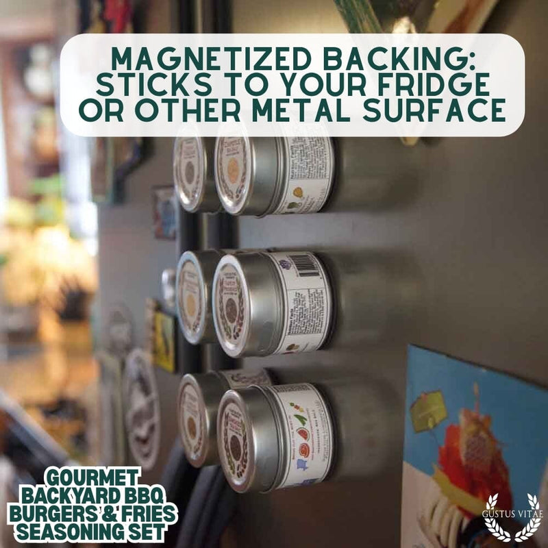 Gourmet Backyard BBQ Burgers & Fries Seasoning Set - Six Pack Collections & Gift Sets Gustus Vitae