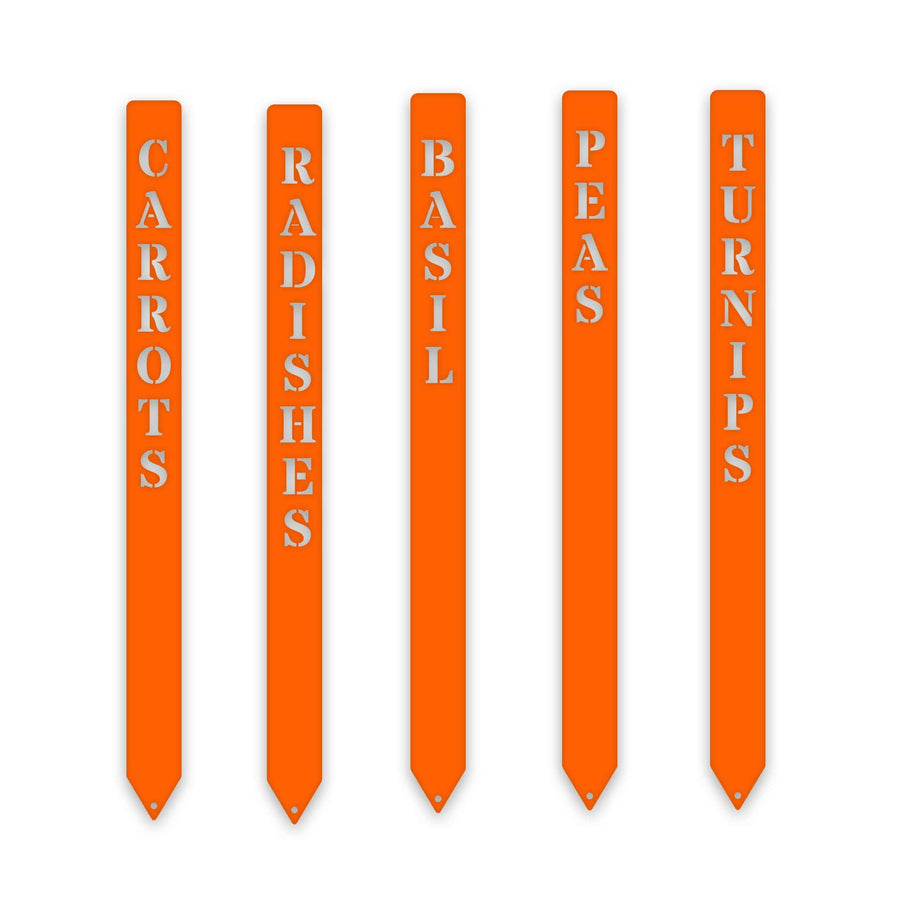 Gourmet Vegetable Stakes - Set of 5 - Custom Names and Colors