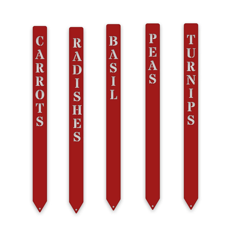 Gourmet Vegetable Stakes - Set of 5 - Custom Names and Colors