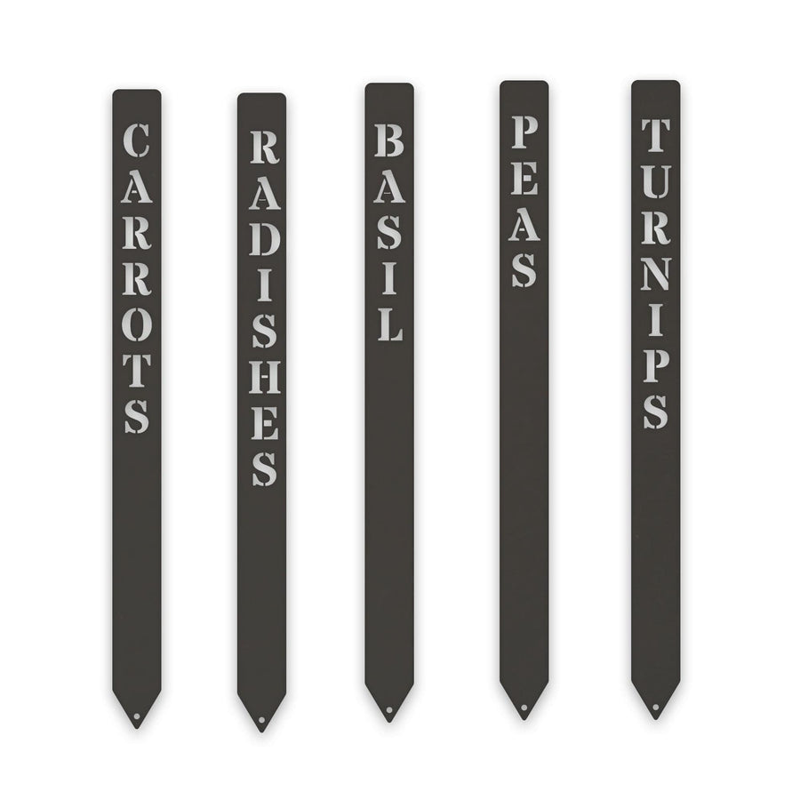 Gourmet Vegetable Stakes - Set of 5 - Custom Names and Colors