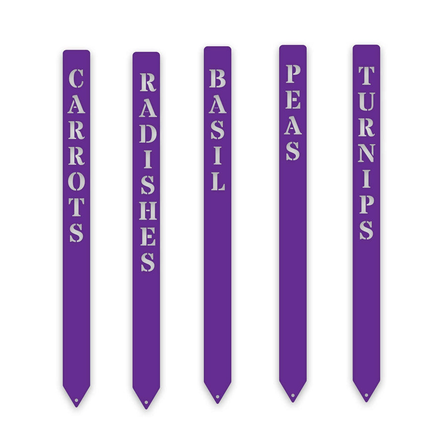 Gourmet Vegetable Stakes - Set of 5 - Custom Names and Colors