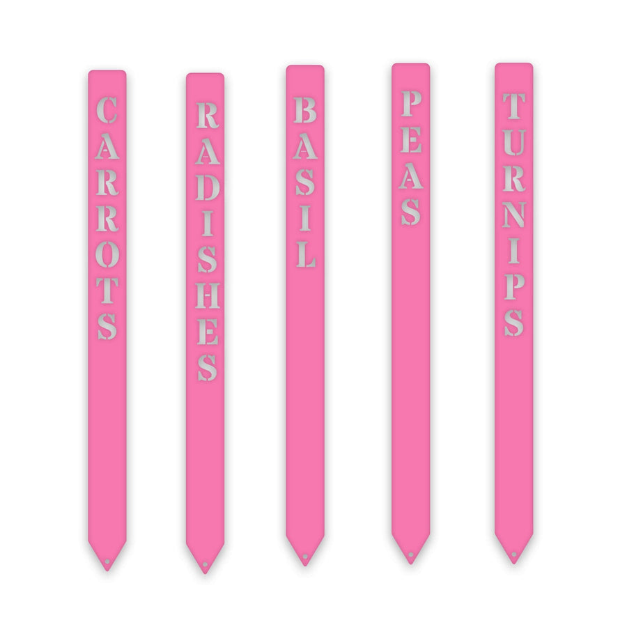 Gourmet Vegetable Stakes - Set of 5 - Custom Names and Colors