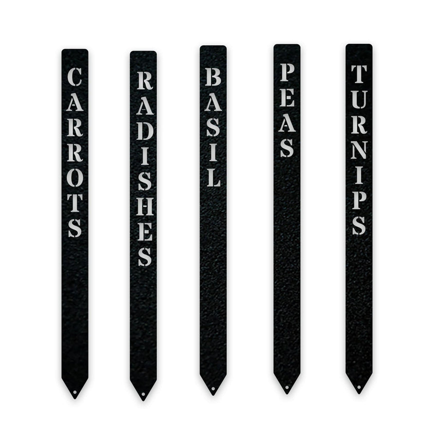Gourmet Vegetable Stakes - Set of 5 - Custom Names and Colors
